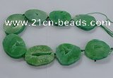 CNG2815 15.5 inches 30*45mm - 35*50mm freeform druzy agate beads