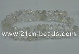 CNG2823 10*14mm - 13*18mm faceted nuggets white crystal beads