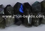 CNG2830 15.5 inches 10*14mm - 13*18mm faceted nuggets labradorite beads