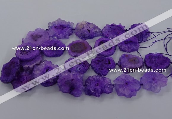 CNG2850 15.5 inches 30*40mm - 45*50mm freeform druzy agate beads