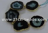 CNG2854 8 inches 35*45mm - 45*55mm freeform druzy agate beads