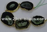 CNG2856 8 inches 35*45mm - 45*55mm freeform druzy agate beads