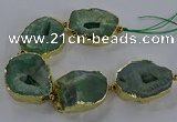 CNG2869 8 inches 35*40mm - 40*50mm freeform druzy agate beads