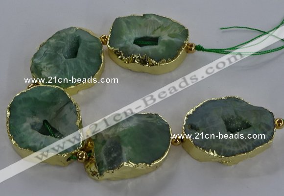 CNG2869 8 inches 35*40mm - 40*50mm freeform druzy agate beads