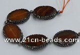 CNG2914 7.5 inches 25*35mm oval agate gemstone beads wholesale