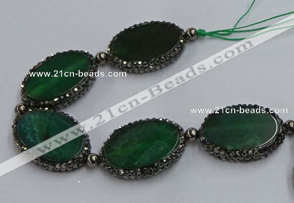 CNG2918 7.5 inches 25*35mm oval agate gemstone beads wholesale