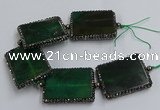 CNG2925 7.5 inches 35*45mm rectangle agate gemstone beads wholesale