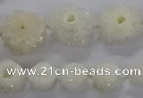 CNG2934 15.5 inches 8*10mm - 15*18mm freeform plated druzy agate beads