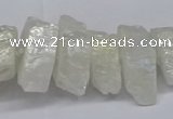 CNG2940 15.5 inches 10*15mm - 20*30mm nuggets plated white crystal beads