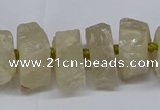 CNG2941 15.5 inches 10*15mm - 20*30mm nuggets plated white crystal beads