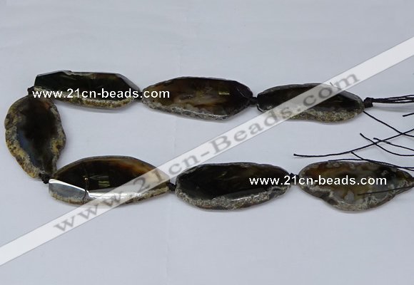 CNG2956 15.5 inches 25*35mm - 30*50mm freeform agate beads