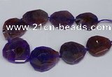 CNG2959 15.5 inches 42*45mm - 45*50mm faceted freeform agate beads