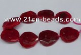 CNG2960 15.5 inches 42*45mm - 45*50mm faceted freeform agate beads