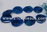 CNG2961 15.5 inches 42*45mm - 45*50mm faceted freeform agate beads