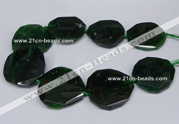 CNG2962 15.5 inches 42*45mm - 45*50mm faceted freeform agate beads