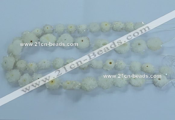 CNG2965 15.5 inches 8*10mm - 15*18mm freeform druzy agate beads