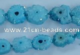 CNG2970 15.5 inches 8*10mm - 15*18mm freeform druzy agate beads