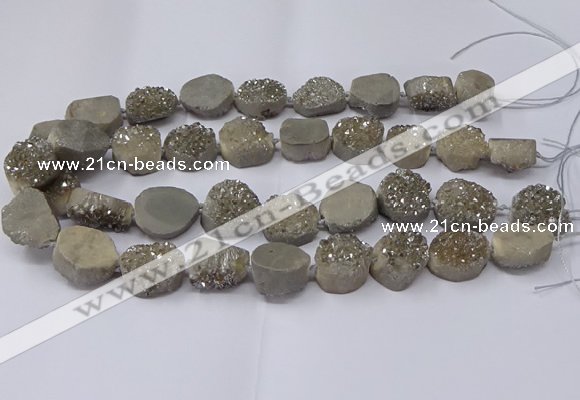 CNG2976 15.5 inches 13*18mm - 20*25mm freeform druzy agate beads