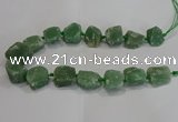 CNG3007 15.5 inches 15*20mm - 22*30mm nuggets green aventurine beads