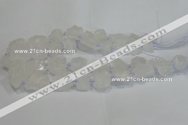 CNG3015 15.5 inches 15*20mm - 22*30mm nuggets white crystal beads