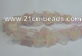 CNG3016 15.5 inches 15*20mm - 22*30mm nuggets rose quartz beads