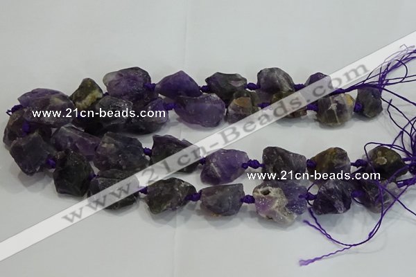 CNG3019 15.5 inches 15*20mm - 22*30mm nuggets amethyst beads