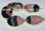 CNG3038 7.5 inches 35*45mm - 40*55mm freeform druzy agate beads