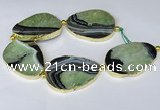 CNG3040 7.5 inches 35*45mm - 40*55mm freeform druzy agate beads