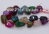 CNG3052 25*30mm - 30*40mm nuggets agate gemstone beads