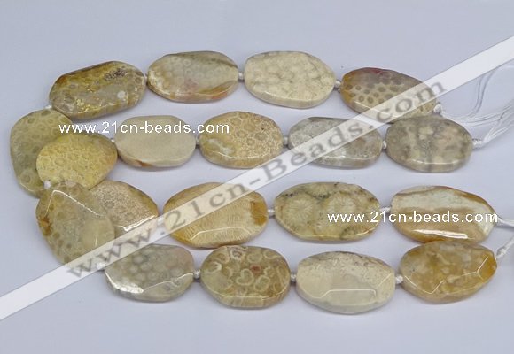 CNG3072 15.5 inches 25*35mm - 30*40mm freeform chrysanthemum agate beads