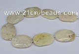 CNG3073 15.5 inches 30*45mm - 35*50mm freeform chrysanthemum agate beads