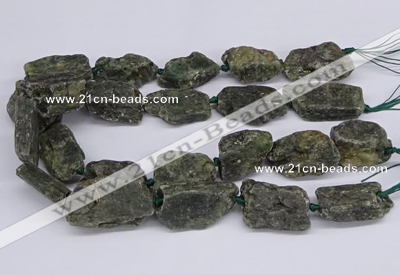 CNG3076 15.5 inches 20*30mm - 22*40mm nuggets green kyanite beads