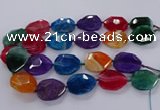 CNG3111 15.5 inches 25*35mm - 30*40mm faceted freeform agate beads