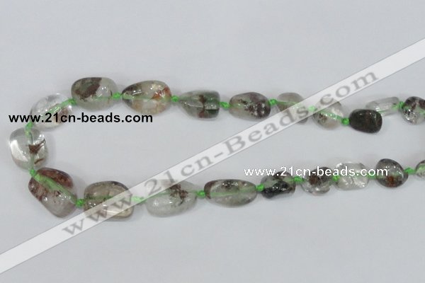 CNG312 15.5 inches 10*12mm – 18*25mm nuggets green-phantom beads