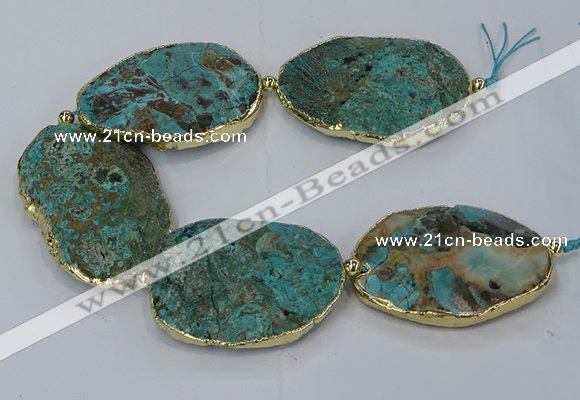 CNG3120 8 inches 30*45mm - 40*50mm freeform ocean agate beads