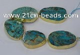 CNG3121 8 inches 30*45mm - 40*50mm freeform ocean agate beads