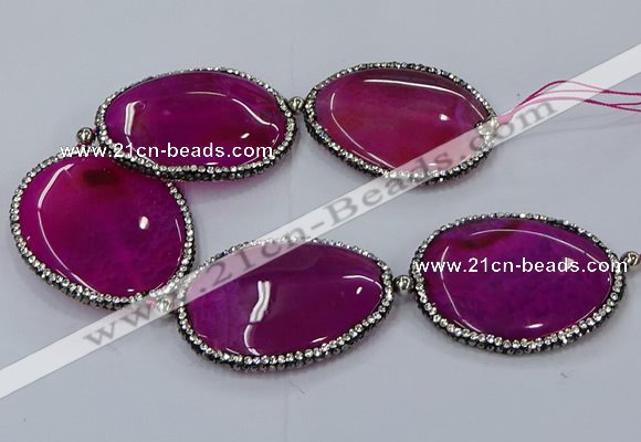 CNG3124 8 inches 45*55mm - 50*60mm freeform agate gemstone beads