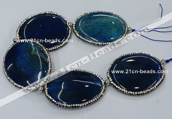 CNG3126 8 inches 45*55mm - 50*60mm freeform agate gemstone beads