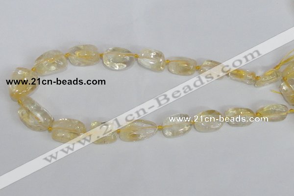 CNG313 15.5 inches 10*14mm – 15*20mm nuggets citrine gemstone beads