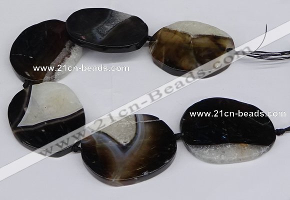 CNG3133 15.5 inches 45*55mm - 55*60mm freeform druzy agate beads