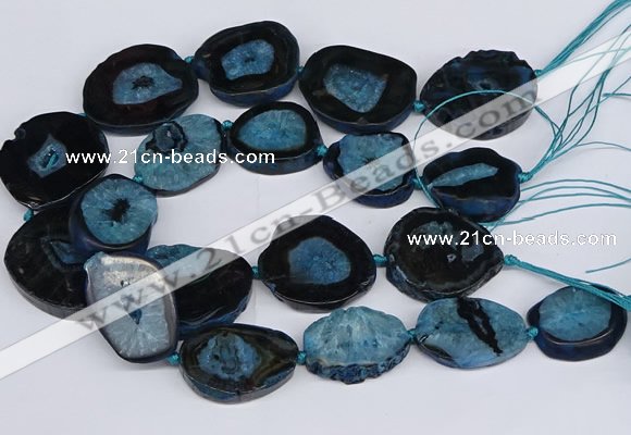 CNG3134 15.5 inches 30*35mm - 35*45mm freeform druzy agate beads