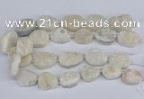 CNG3140 15.5 inches 22*30mm - 28*40mm freeform plated druzy agate beads