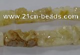 CNG3154 15.5 inche 8*15mm - 11*20mm freeform plated druzy agate beads