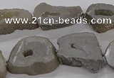 CNG3160 15.5 inches 13*18mm - 18*25mm freeform plated druzy agate beads