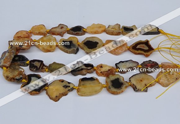 CNG3168 15.5 inches 15*20mm - 25*30mm freeform druzy agate beads
