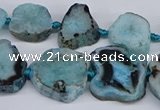 CNG3170 15.5 inches 15*20mm - 25*30mm freeform druzy agate beads