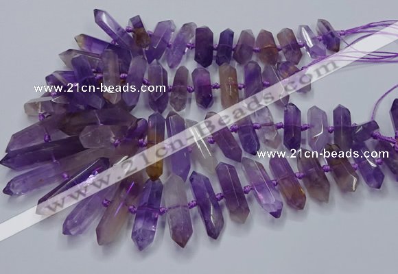 CNG3207 10*25mm - 12*45mm faceted nuggets ametrine beads