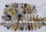 CNG3210 15.5 inches 10*25mm - 12*45mm faceted nuggets Montana agate beads