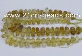 CNG3220 15.5 inches 10*20mm - 12*40mm faceted nuggets lemon quartz beads