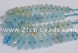 CNG3225 15.5 inches 10*25mm - 12*45mm faceted nuggets agate beads